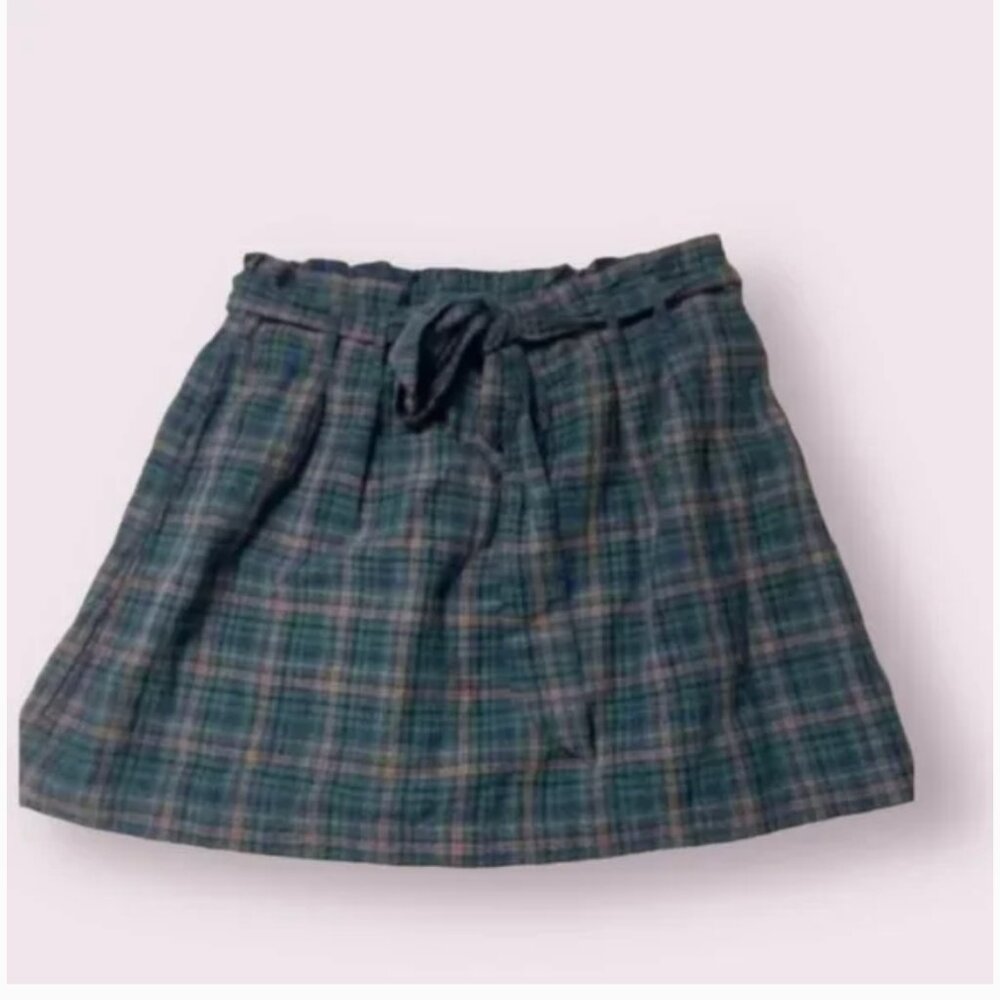 ⭐️ Plaid Tied Boho Hipster Hippie Art Chic Glam Picnic Artsy School Mini Skirt